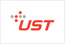 UST logo - Applying italic font to the word mark or distorting it