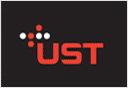 UST logo - Applying word mark color different to designated color according to the background color regulation